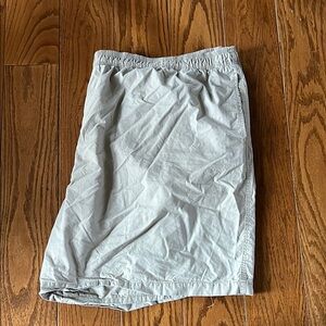 Light Gray Athletic Shorts with Elastic Drawstring Waist